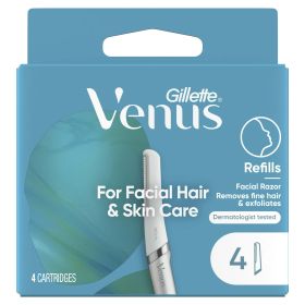 Gillette Venus Female Dermaplaning Razor Replacement Heads, 4 Refills