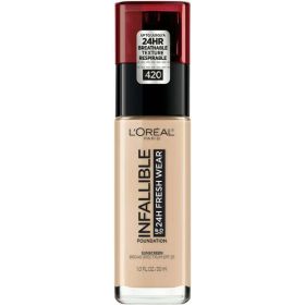 L'Oreal Paris Infallible Fresh Wear 24 Hr Liquid Foundation Makeup;  400 True Beige;  1 fl oz