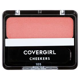 COVERGIRL Cheekers Blendable Powder Blush, 105 Rose Silk, 0.12 oz