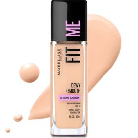 Maybelline Fit Me Dewy and Smooth Liquid Foundation, 115 Ivory, 1 fl oz