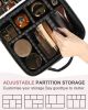 Travel Makeup Bag With Light Up Mirror, With 2X3X Magnifying Mirror And Adjustable Partitions, Portable Makeup Storage Box With 3 Color Lights For Cos