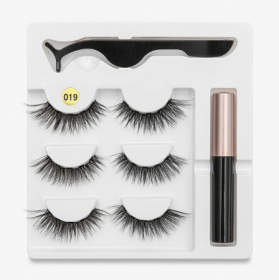 A Pair Of False Eyelashes With Magnets In Fashion (Option: 5PC 019 style)