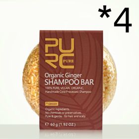 Purc Hand-Extracted Soap, Anti-Dandruff, Oil-Control Nourishing Handmade Soap, Spot Fleece-Flower Root And Ginger Shampoo Soap (Option: Ginger fragrance-4PCS)