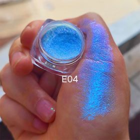 MultiChrome Shifting Pigments Chameleon Eyeshadow Duochrome Chameleon Eyeshadow Infinite Chrome Shining Eyeshadow Net 0.2g (Color: E04)