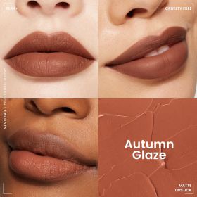 Szvilimz High Quality Silky Smooth Waterproof Matte Lipstick High color saturation (Color: Autumn Glaze)