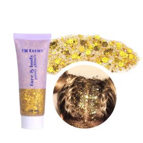 Body Glitter Gel 50 ml, Glitter Sequins Shimmer Liquid Eyeshadow (Color: Color 1)