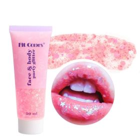 Body Glitter Gel 50 ml, Glitter Sequins Shimmer Liquid Eyeshadow (Color: Color 4)