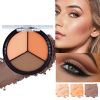 Tri-Color Concealer, 3 IN 1 Color Correcting Concealer Cream with Brush, Face Cream for Contour & Highlight, Conceals Dark Circles Blemish, Moisturizi